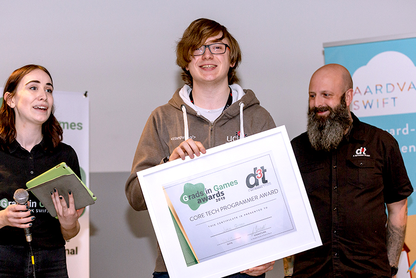 John Green from the University of Central Lancashire, 2019 Winner of the Core Tech Programmer Award sponsored by d3t